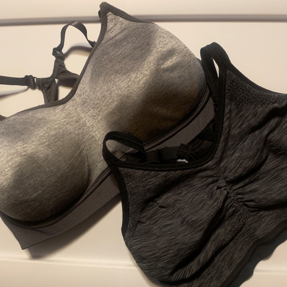 TWO Nursing Sports Bras, size 34-36C
